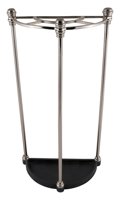 Umbrella Stand Nickel Plated Half Moon